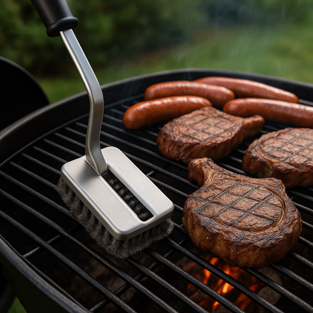 Grillbürste mit Edelstahlborsten und ergonomischem Griff